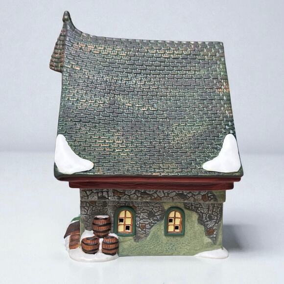 Santa’s Workbench Crystal Creek Winery Porcelain Village House Lighted 2003 - Picture 3 of 15